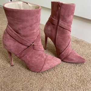 Lightly used Pink/mauve heel booties